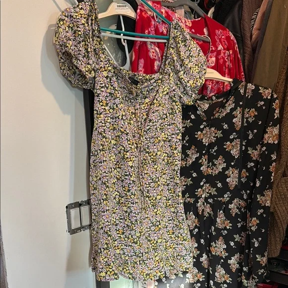 Sanctuary Floral Mini Dress - Black, Yellow, Pink - Picture 2 of 5